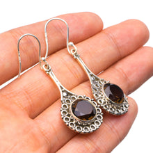 StarGems  Natural Smoky Quartz Handmade Unique 925 Sterling Silver Earrings 2" X5071