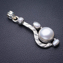 StarGems  Natural River Pearl Handmade 925 Sterling Silver Pendant 2.25" D9768