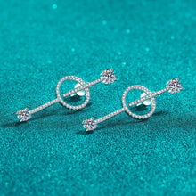 StarGems® Minimalism 1.6cttw Moissanite 925 Silver Platinum Plated Stud Earrings EX010
