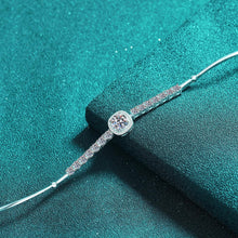 StarGems® Four Prong Square 2.4cttw Moissanite 925 Sterling Silver Platinum Plated Adjustable Bracelet For Women 16+5cm  BX010