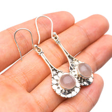 StarGems  Natural Rainbow Moonstone Handmade Unique 925 Sterling Silver Earrings 1.75" X4682