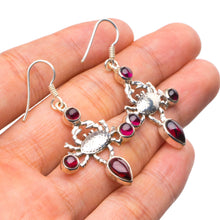 StarGems® Natural Amethyst Handmade Unique Crab Shape 925 Sterling Silver Earrings 1.75" X4209