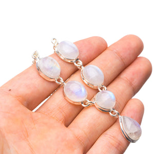 StarGems® Natural Rainbow Moonstone Handmade Mexican 925 Sterling Silver Y Necklace 18.5" T8721