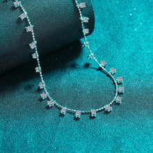 StarGems® Four Prong Minimalist 3ct Moissanite 925 Silver Platinum Plated Necklace 40+5cm NX052