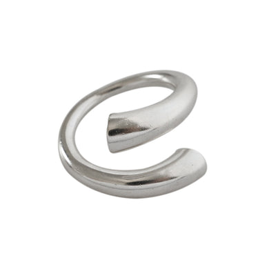 hesy® Matte Crossover Trompete Verstellbarer handgefertigter Ring aus 925er Sterlingsilber 6,75 C2380