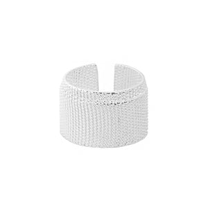 hesy® Bandage Design Textur verstellbarer handgefertigter Ring aus 925er Sterlingsilber 7,25 C2382