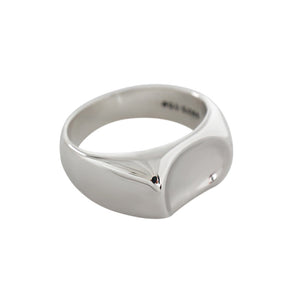 hesy® Konkaver verstellbarer handgefertigter Ring aus 925er Sterlingsilber 7,75 C2405