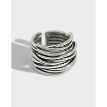 hesy® Multi-Layer Wire Winding Adjustable Handmade 925 Sterling Silver Ring 7.25 C2373