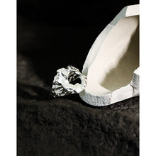 hesy® Irregular Lava Texture Adjustable Handmade 925 Sterling Silver Ring 8.75 C2402