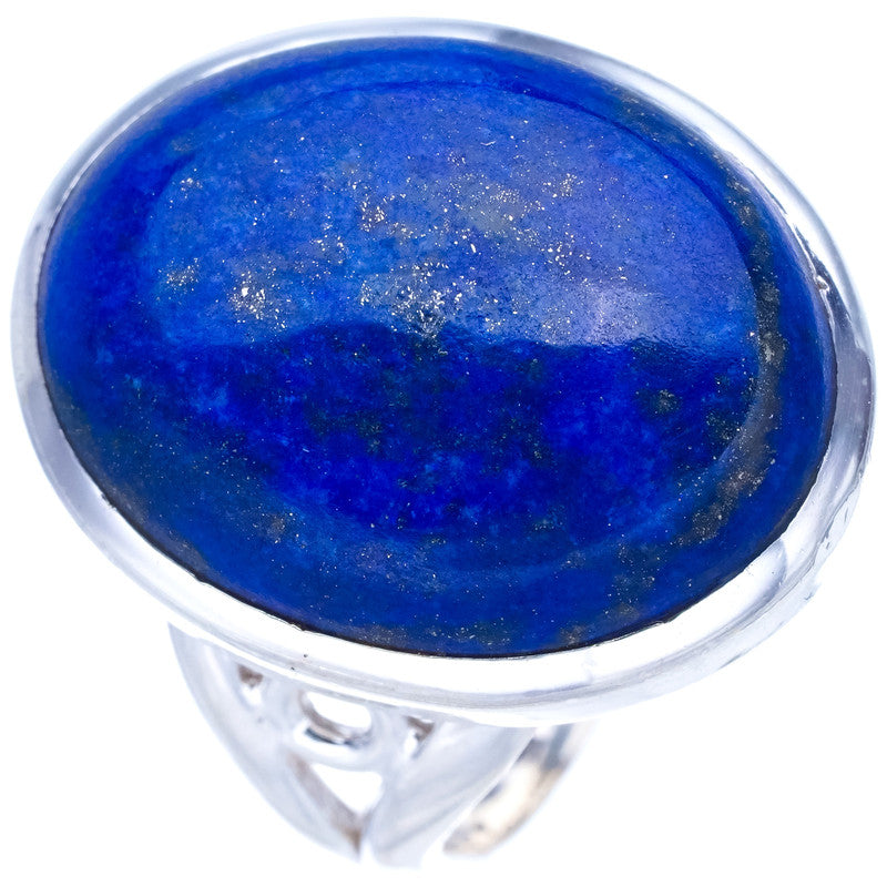StarGems Natural Lapis Lazuli  Handmade 925 Sterling Silver Ring 7.5 F0035