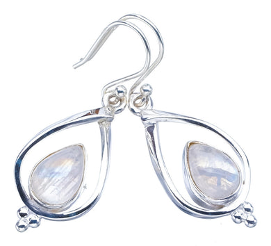 StarGems Moonstone Handmade 925 Sterling Silver Earrings 1.5