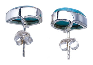 StarGems Larimar handgefertigte Ohrringe aus 925er Sterlingsilber, 1,3 cm, F6411