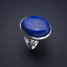 StarGems Natural Lapis Lazuli  Handmade 925 Sterling Silver Ring 7.5 F0035
