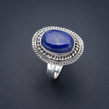StarGems Natural Lapis Lazuli  Handmade 925 Sterling Silver Ring 8 F0050