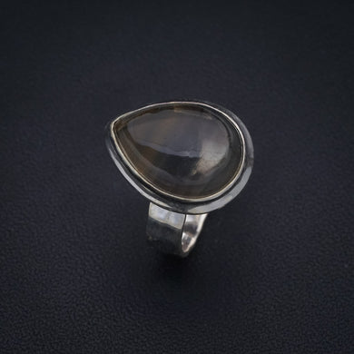 StarGems natürlicher Fluorit gehämmert handgefertigter Ring aus 925er Sterlingsilber 6 F2013
