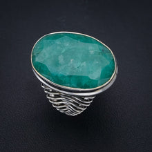 StarGems Natural Emerald  Handmade 925 Sterling Silver Ring 8 F2395