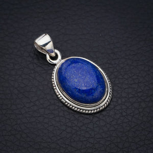 StarGems Lapis Lazuli  Handmade 925 Sterling Silver Pendant 1.25" F5368
