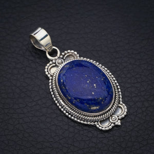 StarGems Lapis Lazuli  Handmade 925 Sterling Silver Pendant 1.75" F5369