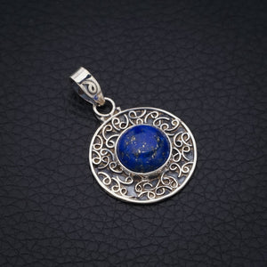 StarGems Lapis Lazuli Handmade 925 Sterling Silver Pendant 1.25" F5396