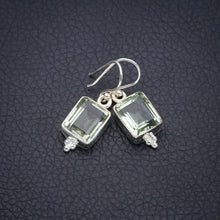 StarGems Green Amethyst  Handmade 925 Sterling Silver Earrings 1.25" F5827