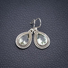 StarGems Green Amethyst Handmade 925 Sterling Silver Earrings 1.25" F5840
