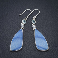 StarGems Owyhee Opal Blauer Topas SternHandgefertigte Ohrringe aus 925er Sterlingsilber 2,5" F6252