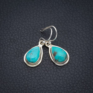 StarGems Turquoise Handmade 925 Sterling Silver Earrings 1.25" F6305
