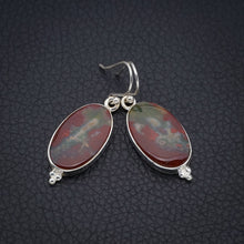 StarGems Blood Stone Handmade 925 Sterling Silver Earrings 1.75" F6374