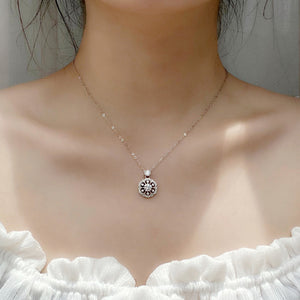 hesy®0.5ct Moissanite 925 Silver Platinum Plated&Zirconia Cherry-Shape Necklace B4609