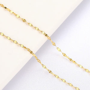 StarGems® Solid 18k Real Yellow/Rose/White Gold Classic Box Chain Necklace for Women 45cm ND003