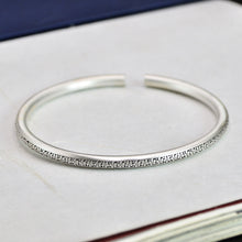 StarGems® Öffnendes gemeißeltes Pflaumenblüten-Armband aus 999er-Sterlingsilber, handgefertigt, für Damen Cb0032
