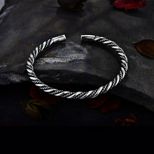 StarGems® Opening Twisted Handmade 999 Sterling Silver Bangle Cuff Bracelet For Women Cb0023