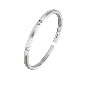 StarGems® Opening Om Mani Padme Hum Handmade 999 Sterling Silver Bangle Cuff Bracelet For Women Cb0021