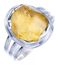 StarGems Citrin handgefertigter Ring aus 925er Sterlingsilber 7,5 Ra001