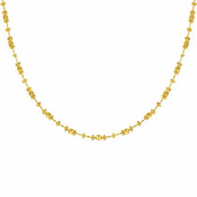 StarGems® Solid 18k Real Yellow Gold Flower&beads Chain Necklace for Women 45cm ND004